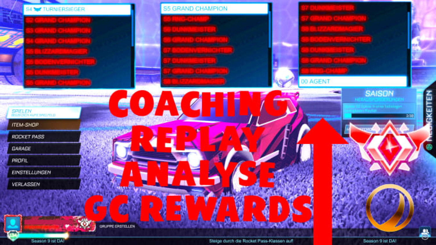 I will support you in rocket league coaching gc rewards tournament wins